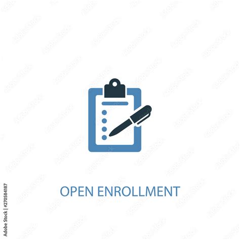 Open Enrollment Concept 2 Colored Icon Simple Blue Element