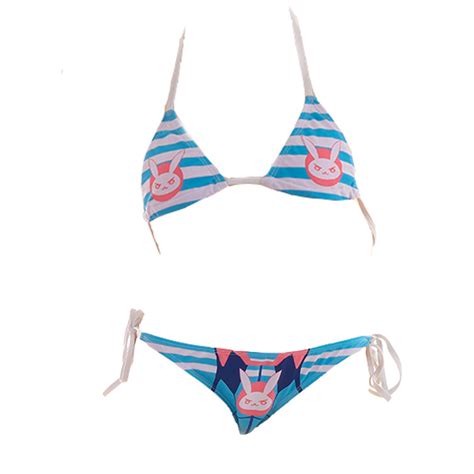 Sexy Cute Micro Bikini D Va Costumes Japanese Anime Bra And Panty Set