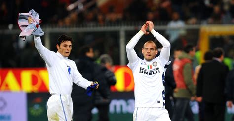 Inter Gli Auguri Di Zanetti A Sneijder Quanti Momenti