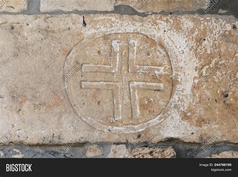 Cross Carved On Stone Image And Photo Free Trial Bigstock