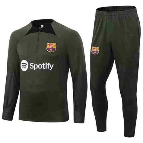 Conjunto Agasalho Treino Barcelona Meio Z Per Verde Futcamisa