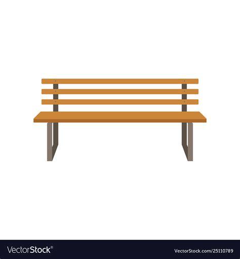 Park Bench Flat Style Royalty Free Vector Image