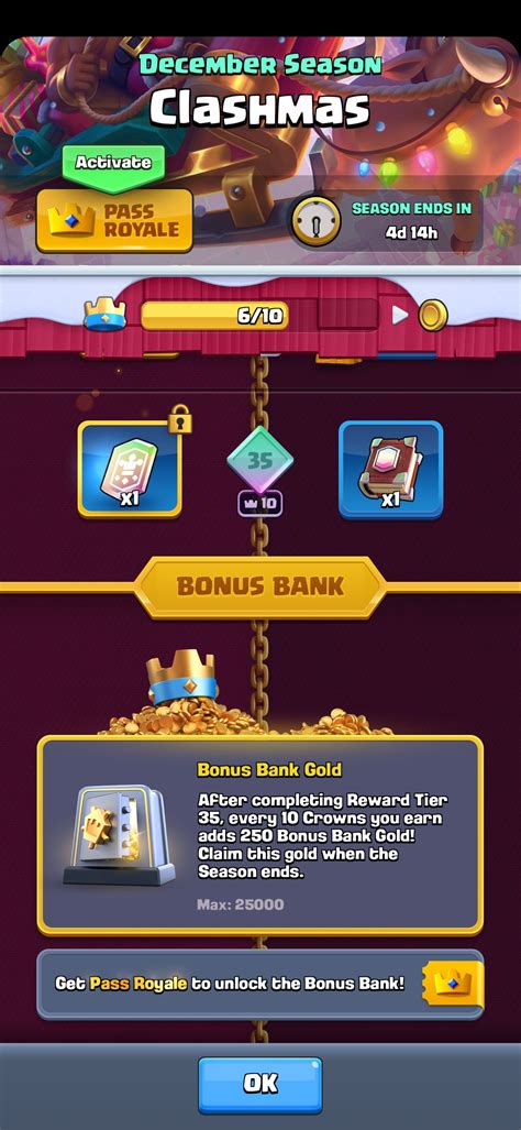 Bonus Bank Should Be Free Pass Royale Feature Its Only 25k And F2p Players Are The Ones Who