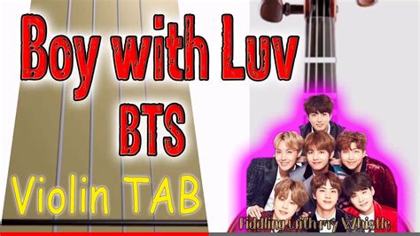 Boy With Luv BTS Violin Play Along Tab Tutorial YouTube