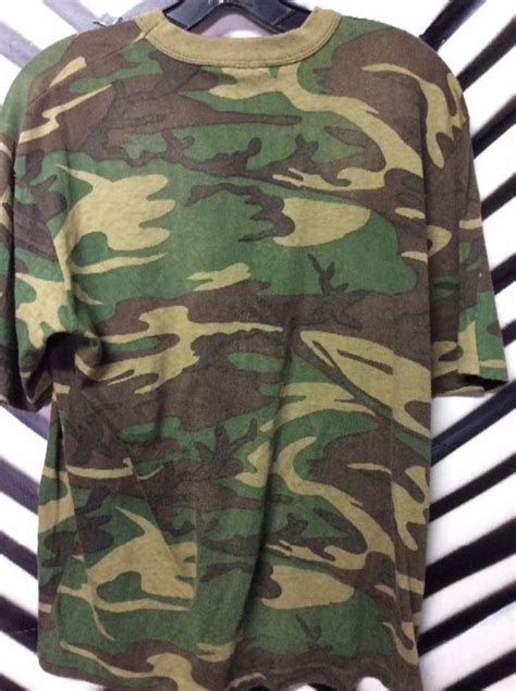 Camo Print T Shirt Softy Thin Boardwalk Vintage