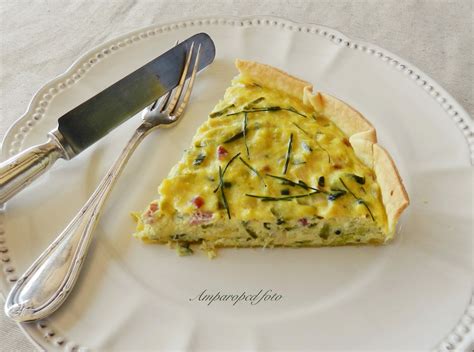 Cocinando en casa Quiche de calabacín puerro y ricotta