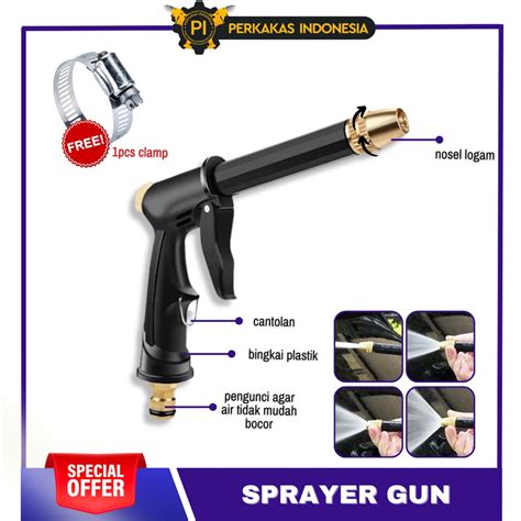 Jual Kepala Semprotan Air 4 Mode Hose Nozzle Spray Gun Pistol Semprot