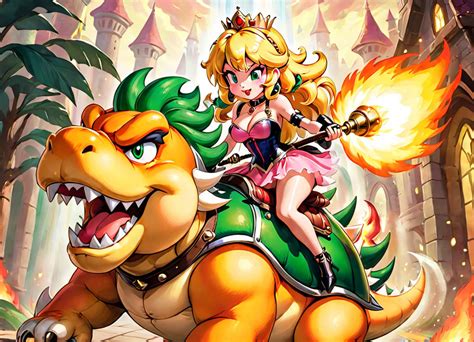 2024-01-10 Bowser and Peach by nerdscapedc on DeviantArt