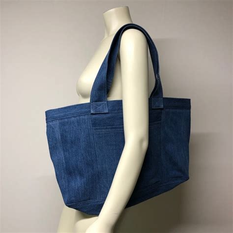 Large Denim Bag Etsy