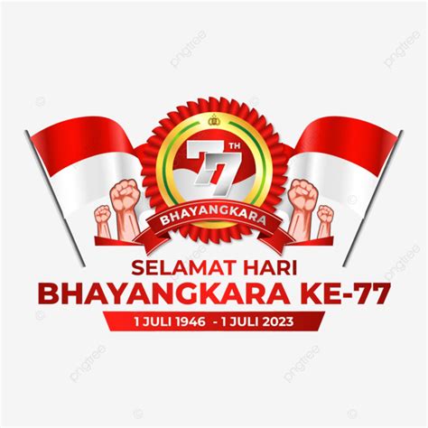 Greeting Of Hut Polri 2023 And Bhayangkara Day 77 Vector National