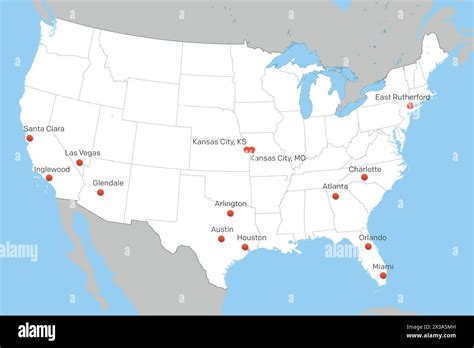 Mapa político de estados unidos immagini e fotografie stock ad alta