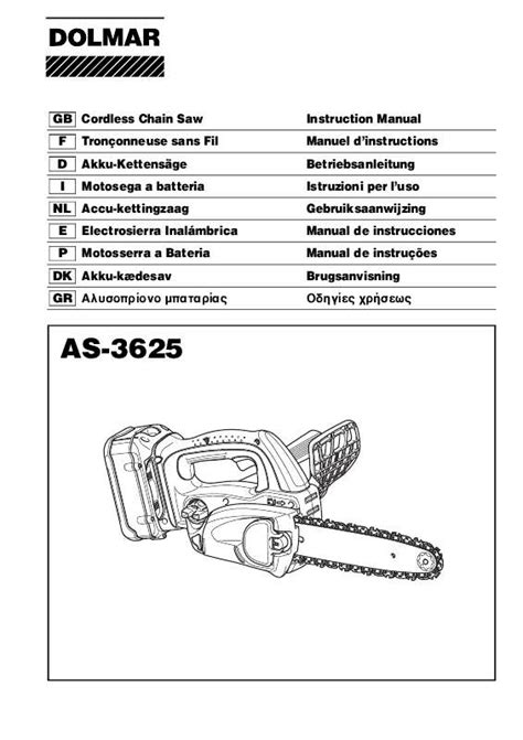 Notice DOLMAR AS 3625 Trouver une solution à un problème DOLMAR AS