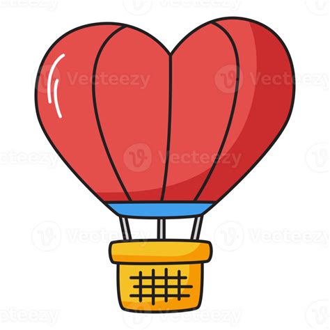 Hot Air Balloon Cartoon Icon PNG