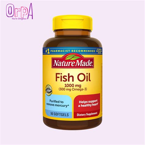 Nature Made Fish Oil Mg Omega Softgels Orpa