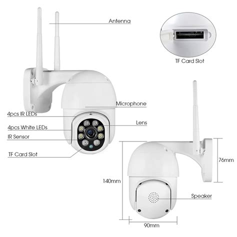 Вулична IP камера 8МП WiFi QeaRim P6 IPC360 Home live Outdoor WiFi PTZ ...