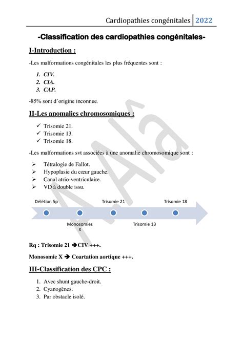 Coeur Pulmonaire Chronique Classification Des Cardiopathies