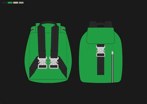 Backpack Template Bag Vector Template Clothing Mockups Streetwear