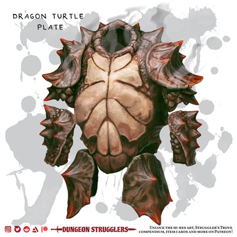 [OC][Art] Dragon Turtle Plate | Armor (plate) : r/DnD