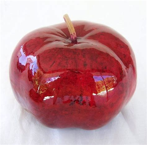 Gourd Art High Gloss Juicy Red Apple By Neadesigns On Etsy Gourd Art