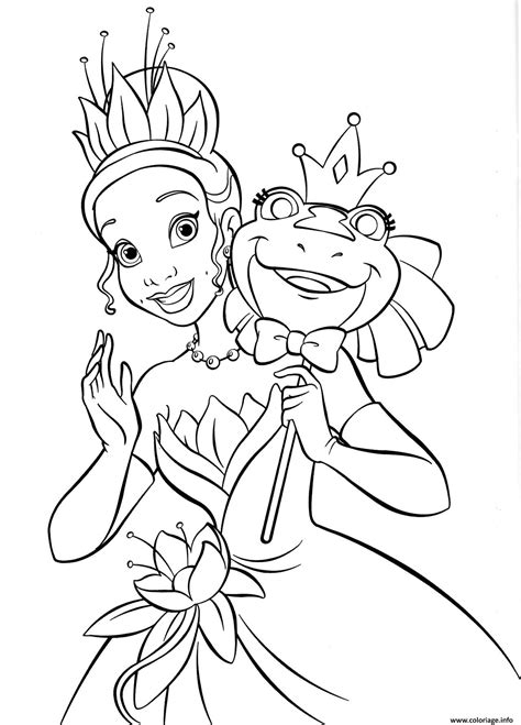 Coloriage Princesse Disney Tiana Dessin