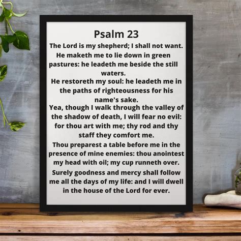 Psalm 23 Poster Bible Artwork Print Instant Digital Download Scripture