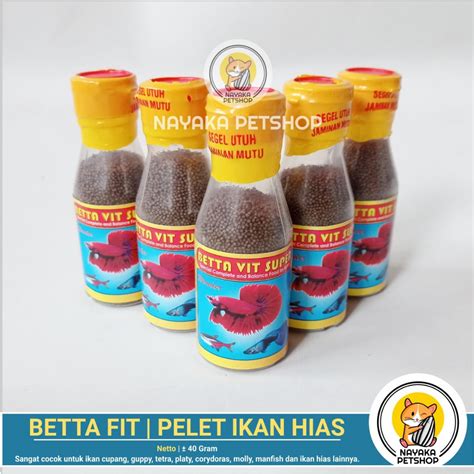 Jual Betta Vit Super Pakan Vitamin Ikan Cupang Makanan Pelet Ikan Guppy