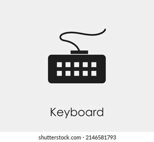 Keyboard Vector Icon Editable Stroke Symbol Stock Vector (Royalty Free ...