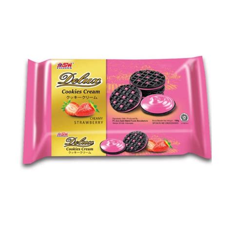 Delux Cookies Cream Strawberry 160 Gr Indonesia Distribution Hub