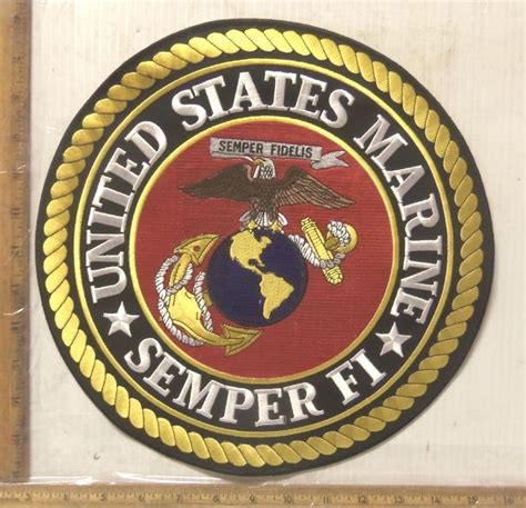 Beautiful United States Marine Semper Fi Large Embroidered Back Patch