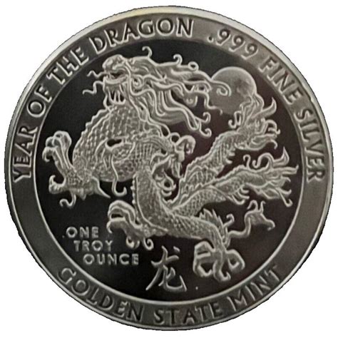 Gsm Year Of The Dragon Oz Fine Silver Bu Round Buy More