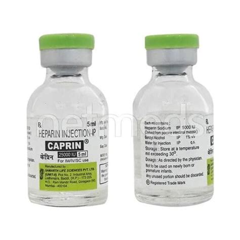 Heparin Injection Iu Caprin At Rs Piece Borsi Durg Id