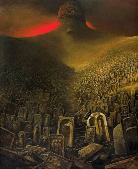 Zdzisław Beksiński No Official Title Necropolis Nightmare Fuel