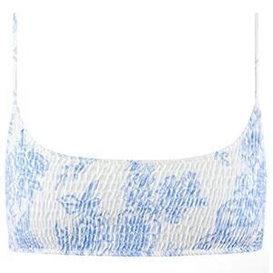 Swim Volafa Bikini Set Smocked Textured Scoop Frilled Print Size S A Poshmark