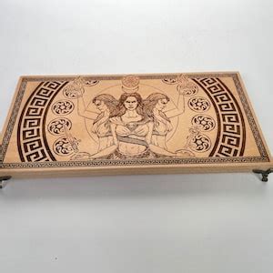 Hecate Altar Table, Altar Board Engraved, Wooden Ritual Table, Altar ...