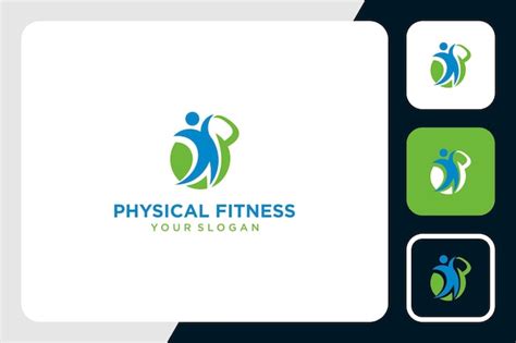 Premium Vector | Physical fitness logo design inspiration