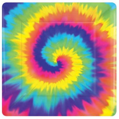 Feeling Groovy 26cm Square Plates 8pk Oz Party Supplies