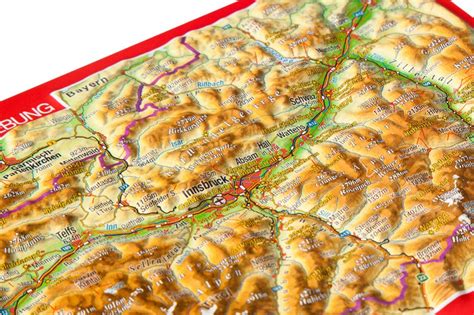 Innsbruck And Surrounding Area Georelief D Reliefkarten Und