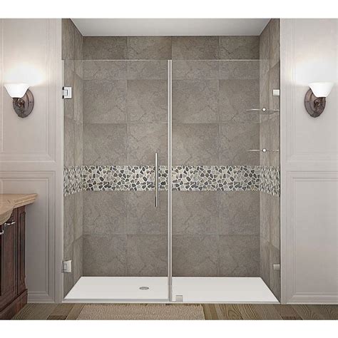 Aston Nautis Gs 72 In X 72 In Completely Frameless Hinged Shower Door