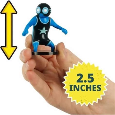 Gang Beasts Mini Figures 5pk 25 Yellow Old Wrestler Green Dinosaur