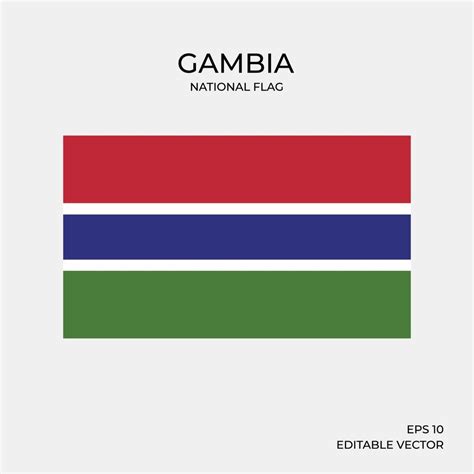 National Flag Of Gambia 2159268 Vector Art At Vecteezy