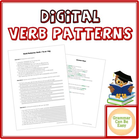 Digital Worksheet2 Verb Patterns Gerung Infinitive Elaefl English