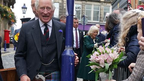 Kilt Wearing King Charles Beams As He Meets Crowds Of Well Wishers In