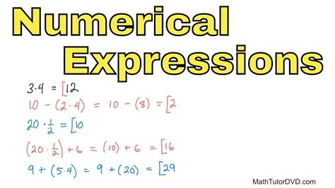 Evaluating Numerical Expressions Part Algebra Course Unit