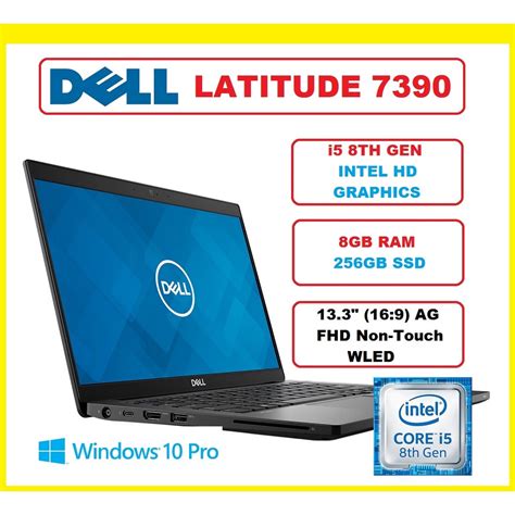 Dell Latitude 7390 I5 8th Gen 8gb Ram 256gb Ssd 133 Fhd Touch Wledintel Hd Graphics