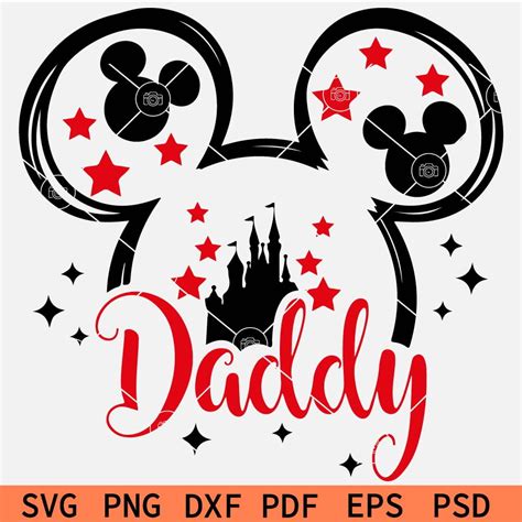 Mickey Mouse Daddy Svg Disney Daddy Svg Mickey Fathers Day Svg