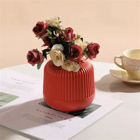 Imitation Ceramic Flower Vase Plastic Flower Arrangement Container Eur