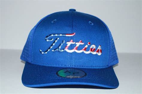 Usa Titties Golf Snapback Mesh Trucker Hat Not Titleist Funny Golf T