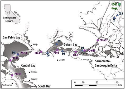 Study Area Showing The Sacramento San Joaquin Delta And Different