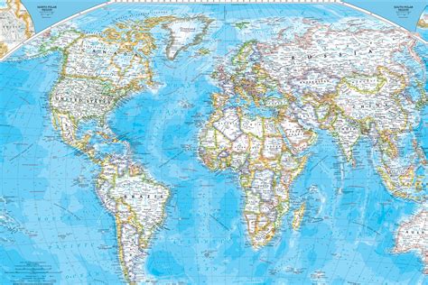 National Geographic Classic World Map Denise Guenevere