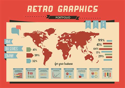 Retro Vintage Infographic Elements on Behance